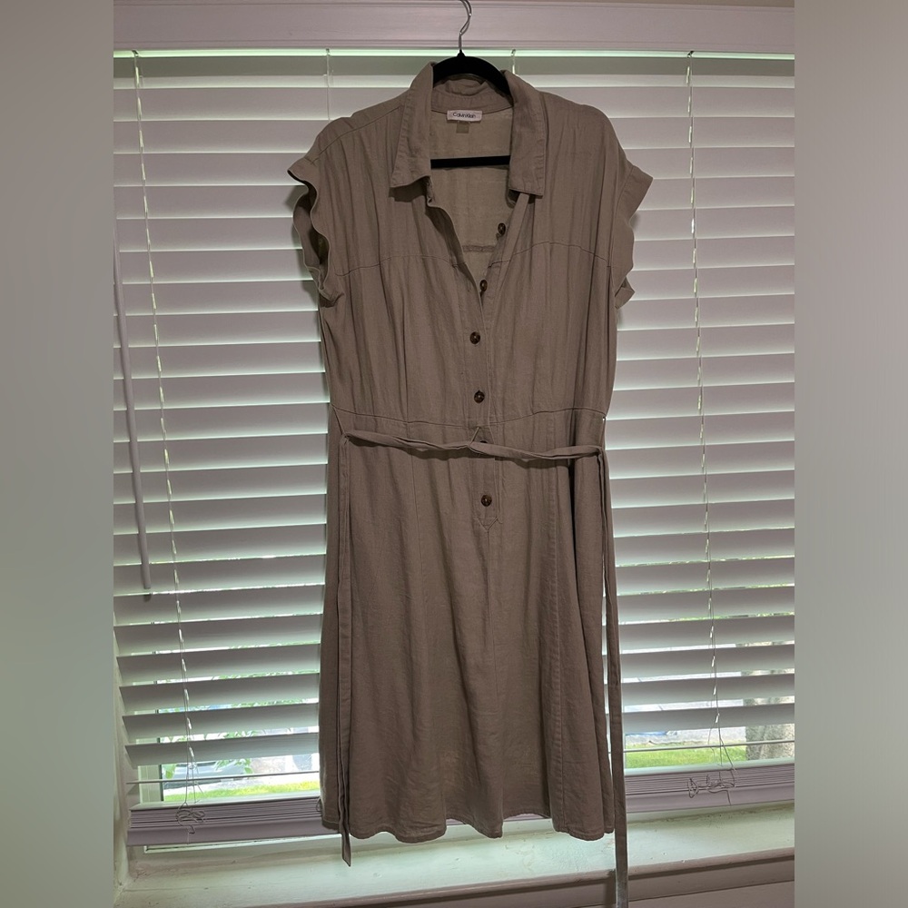 Calvin Klein linen/varicose dress.